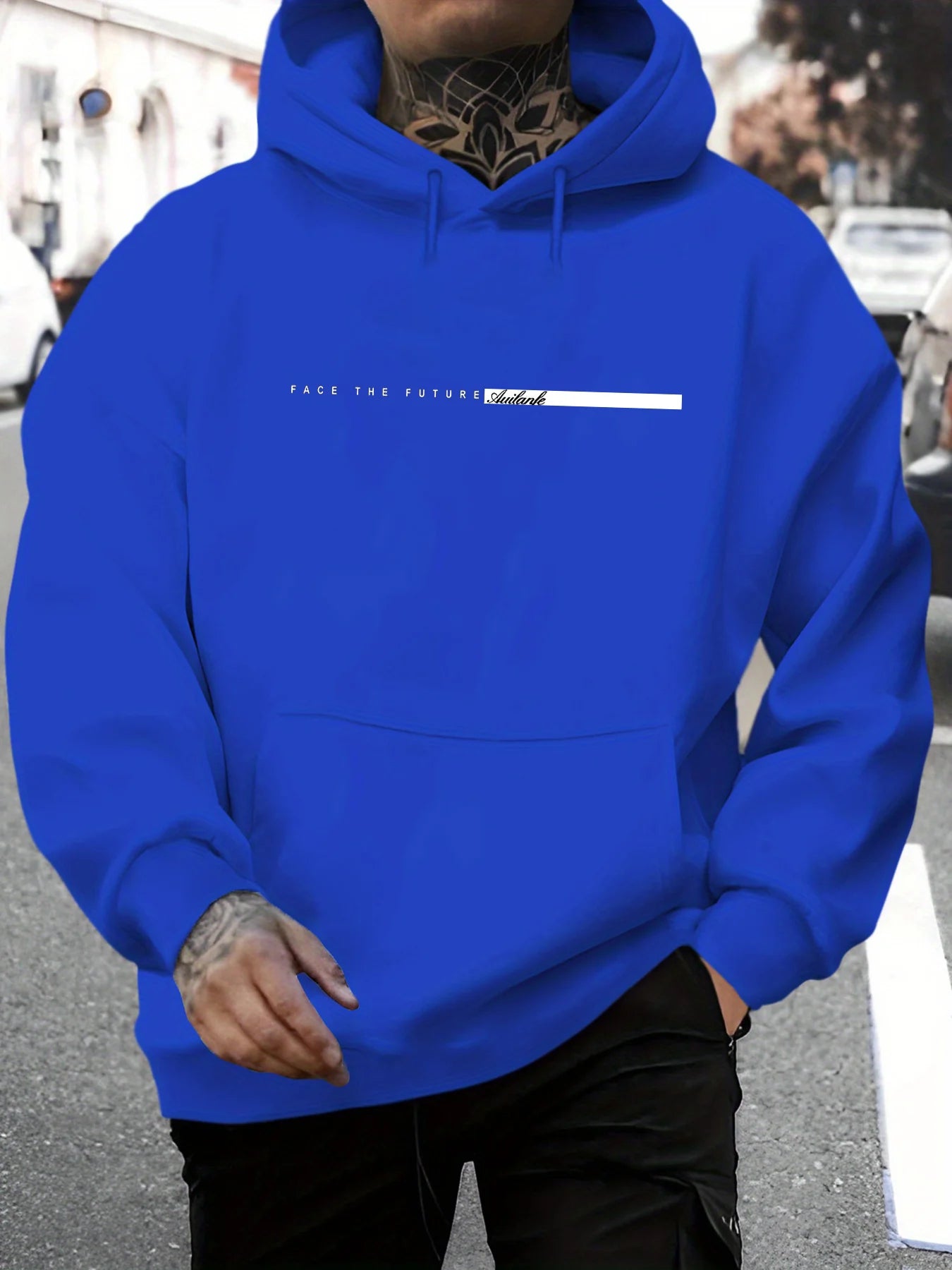 Men’s “Face the Future” Printed Hoodie