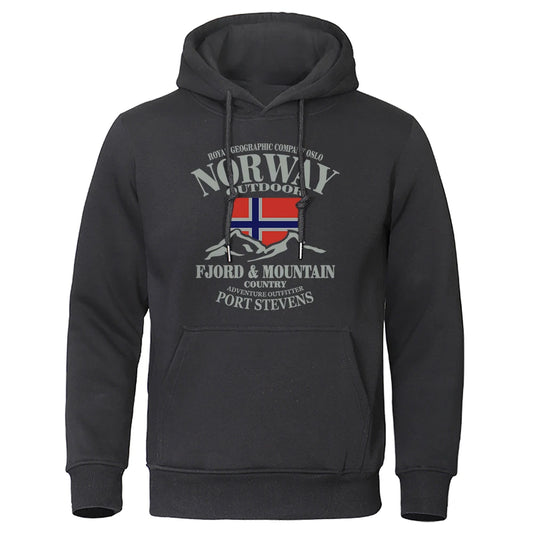 Norway Fjord Mountain Hoodies For Men Autumn Street S-Xxl Hoodie Loose Fashion High Quality Hoody Oversize Casual Clothing Women
