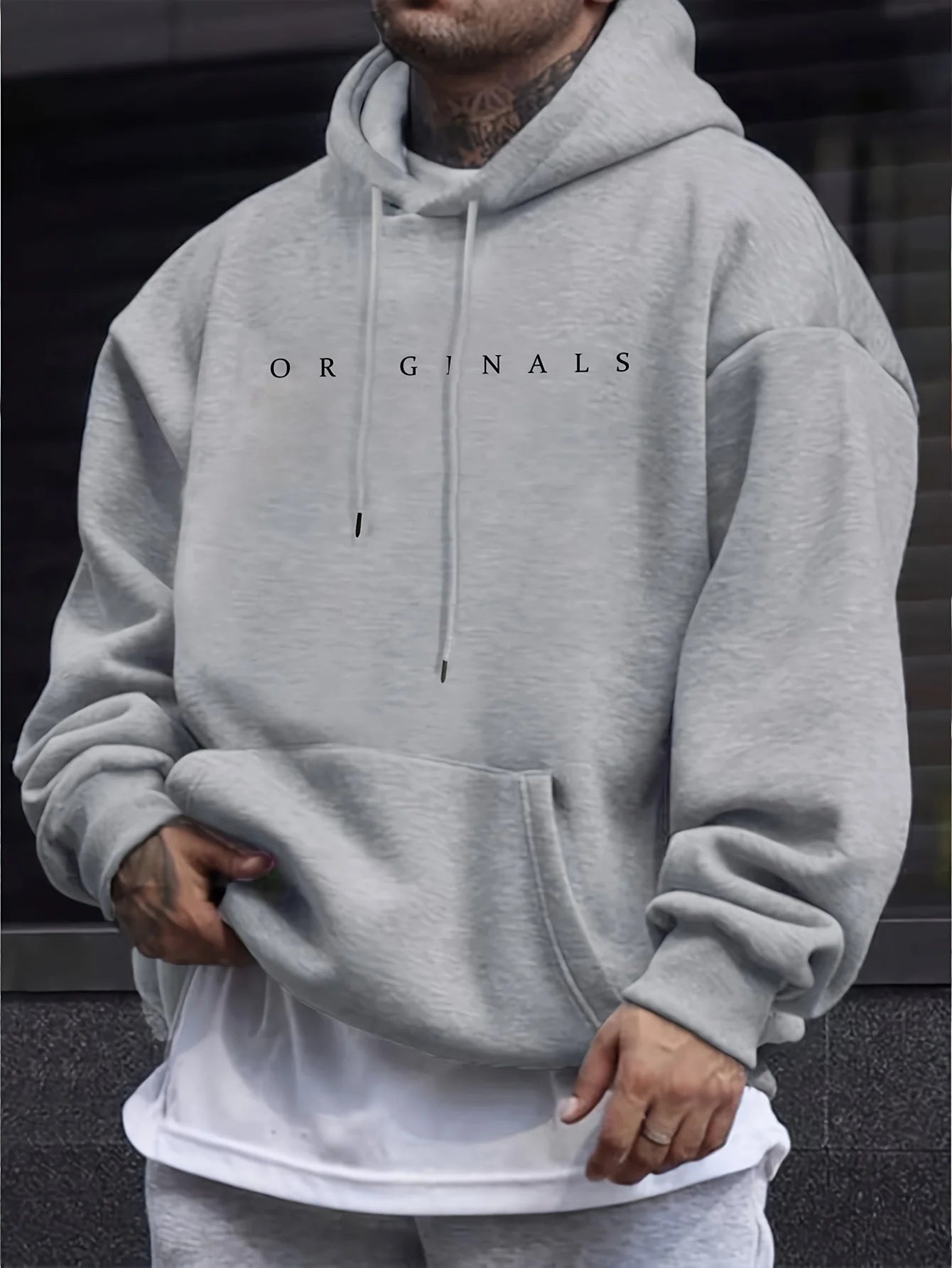 Men’s ORIGINALS Letter Print Hoodie