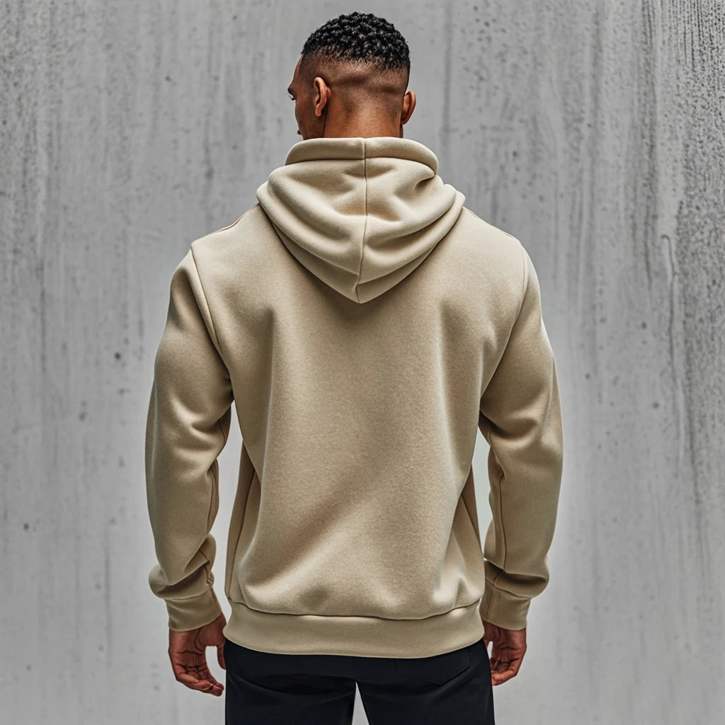 Men’s Thick-Lined Zipper Hoodie with Multi Pockets