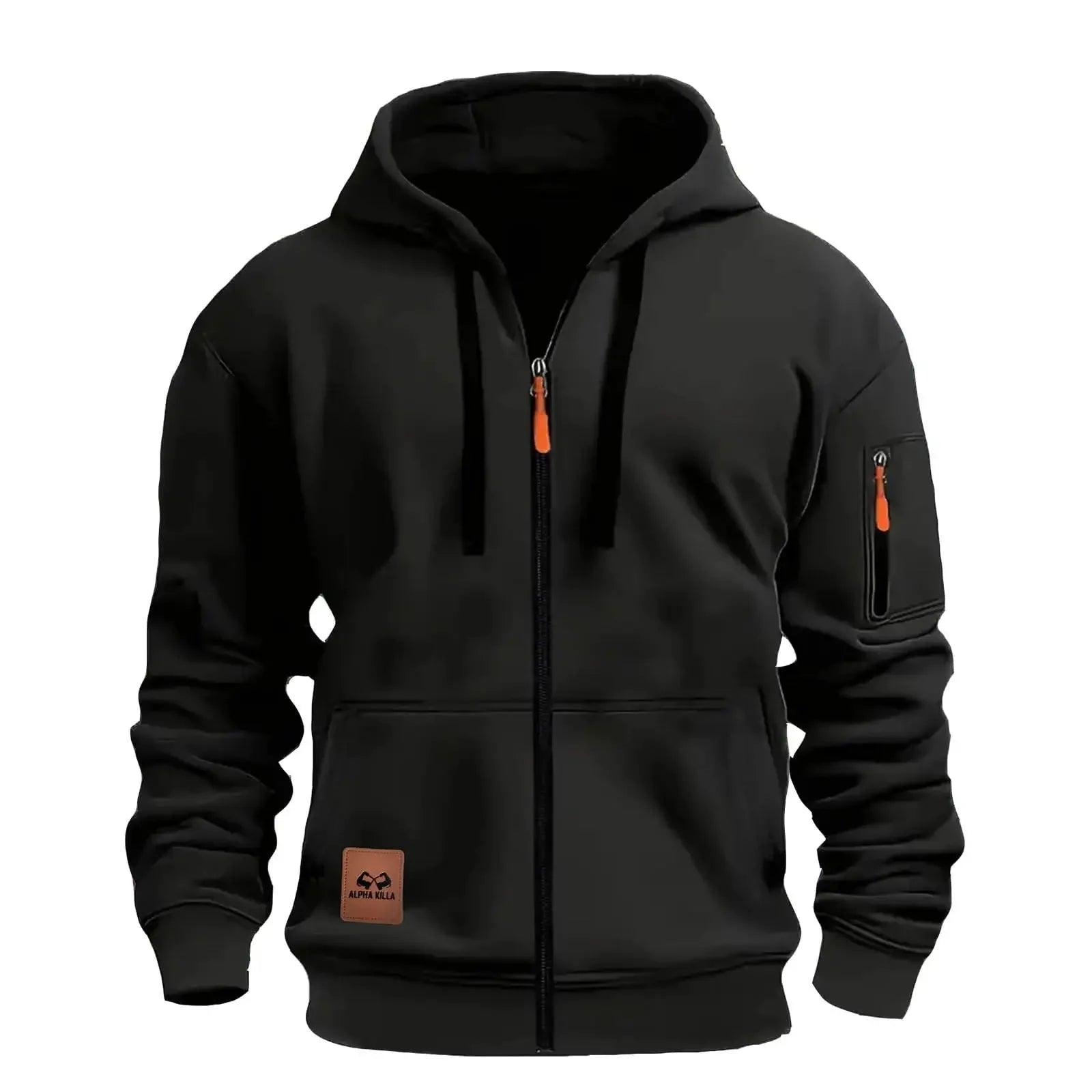 Men’s Outdoor Hooded Jacket with Zipper Pockets