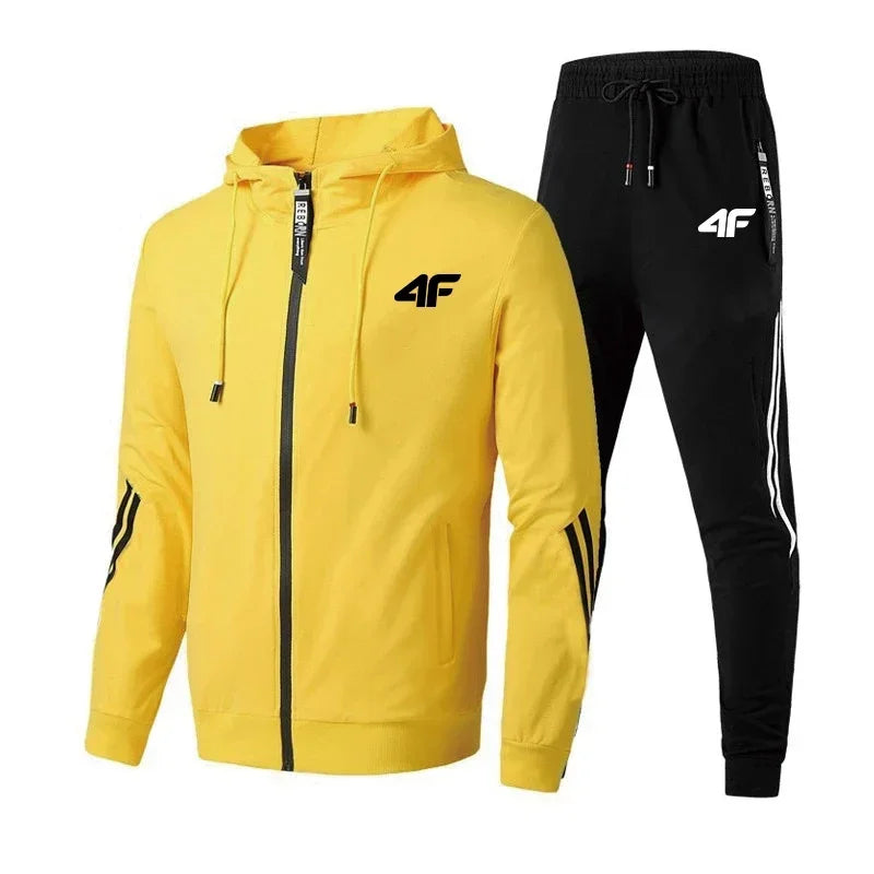 Men’s Street Style Zipper Tracksuit Set
