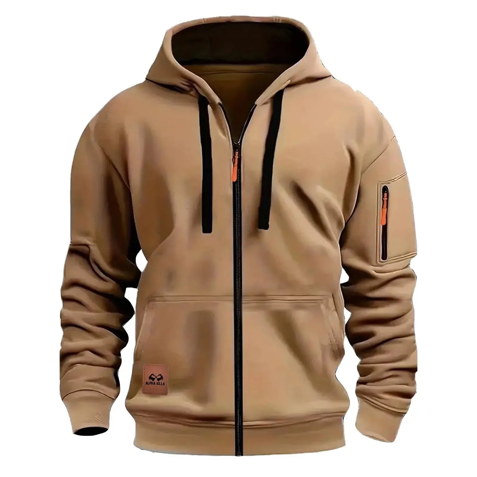 Men’s Outdoor Hooded Jacket with Zipper Pockets