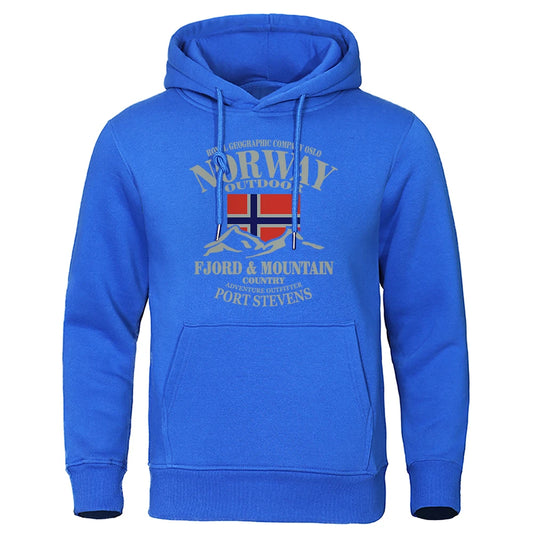 Norway Fjord Mountain Hoodies For Men Autumn Street S-Xxl Hoodie Loose Fashion High Quality Hoody Oversize Casual Clothing Women