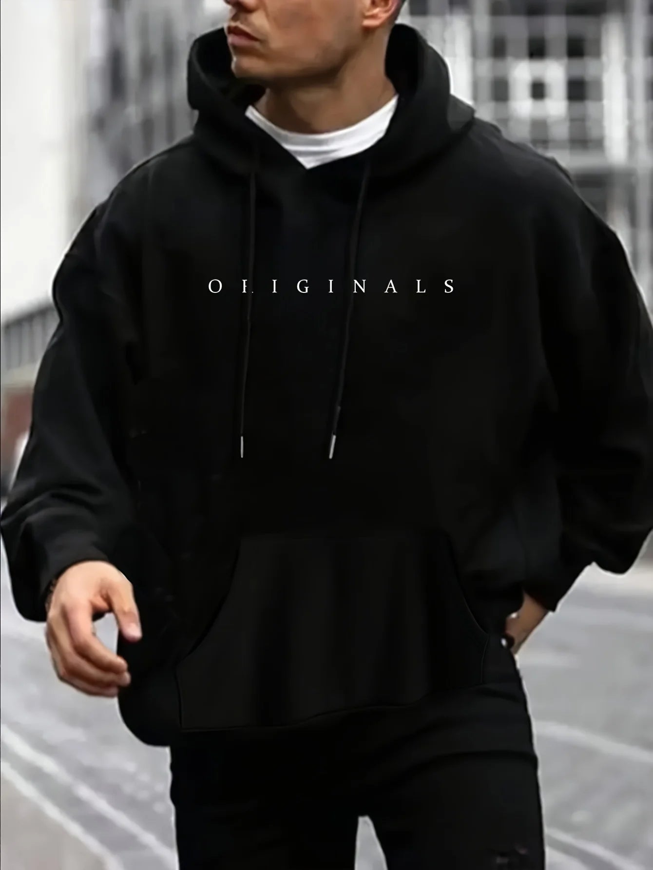 Men’s ORIGINALS Letter Print Hoodie