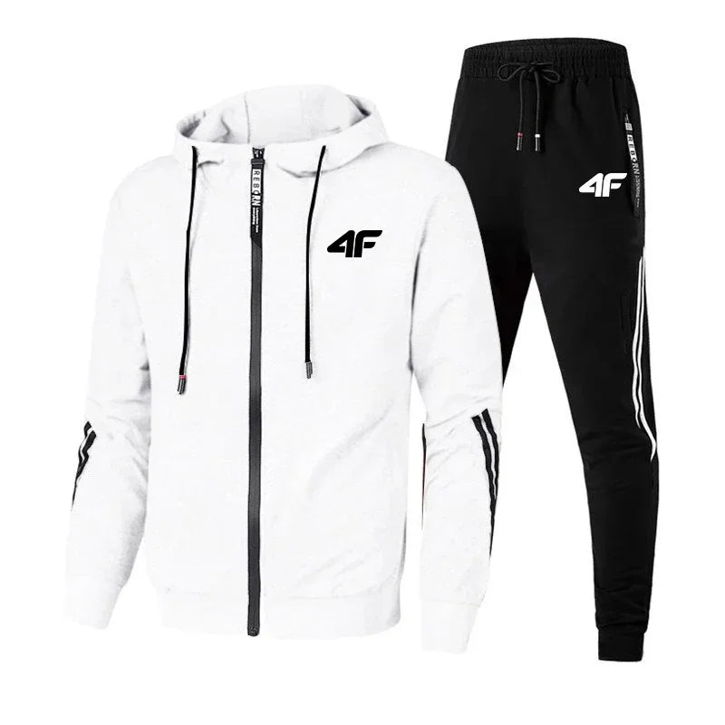 Men’s Street Style Zipper Tracksuit Set