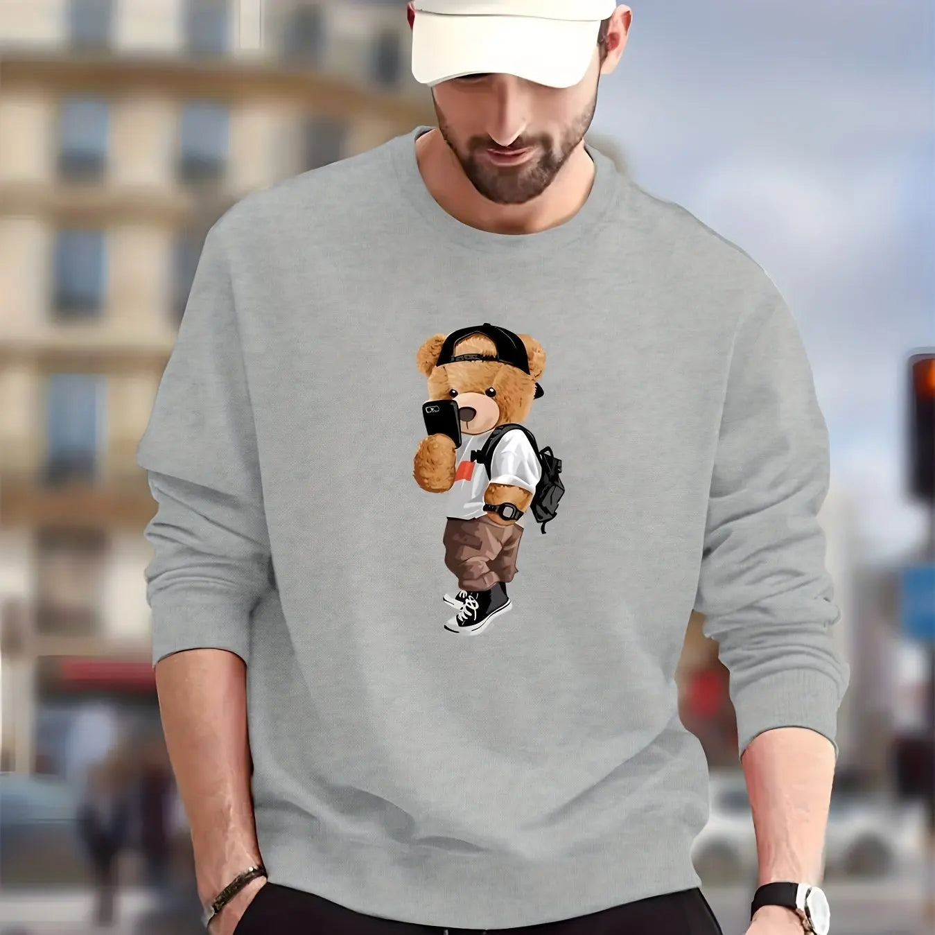 Teddy Bear Graphic Sweatshirt