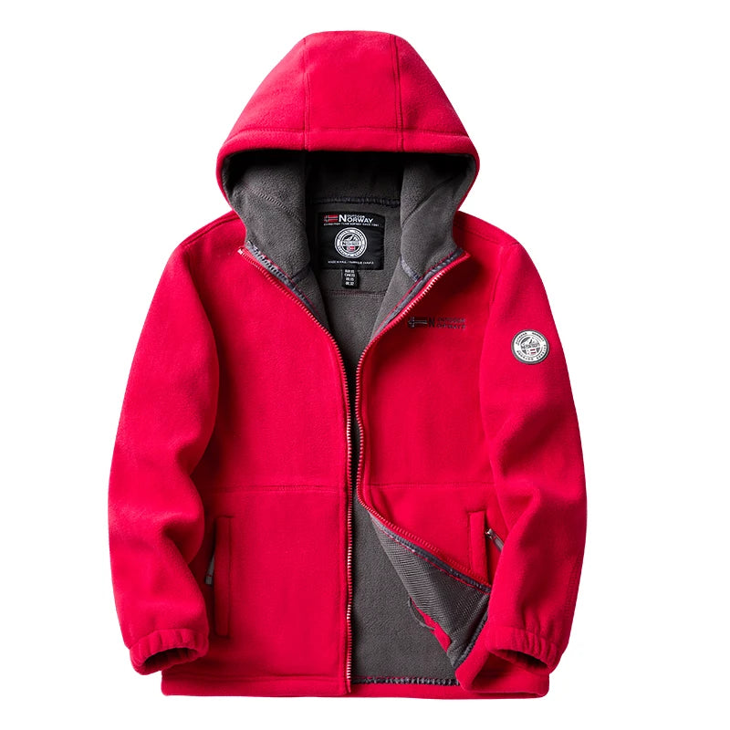 Men’s Thick Fleece Hooded Winter Jacket
