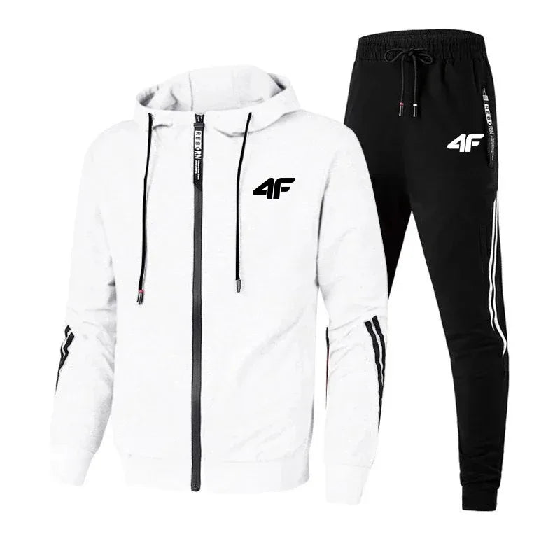 Men’s Street Style Zipper Tracksuit Set