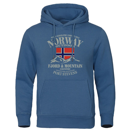 Norway Fjord Mountain Hoodies For Men Autumn Street S-Xxl Hoodie Loose Fashion High Quality Hoody Oversize Casual Clothing Women