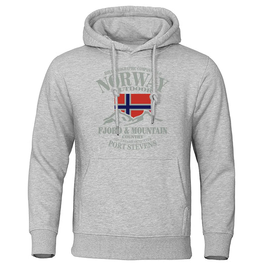 Norway Fjord Mountain Hoodies For Men Autumn Street S-Xxl Hoodie Loose Fashion High Quality Hoody Oversize Casual Clothing Women