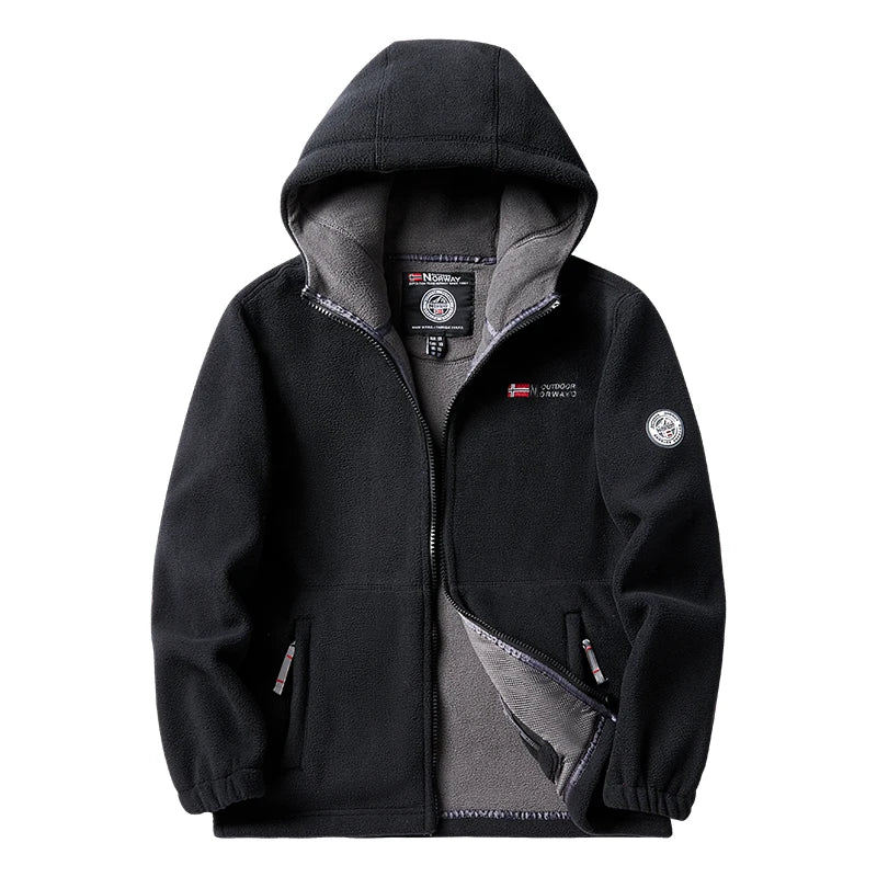 Men’s Thick Fleece Hooded Winter Jacket