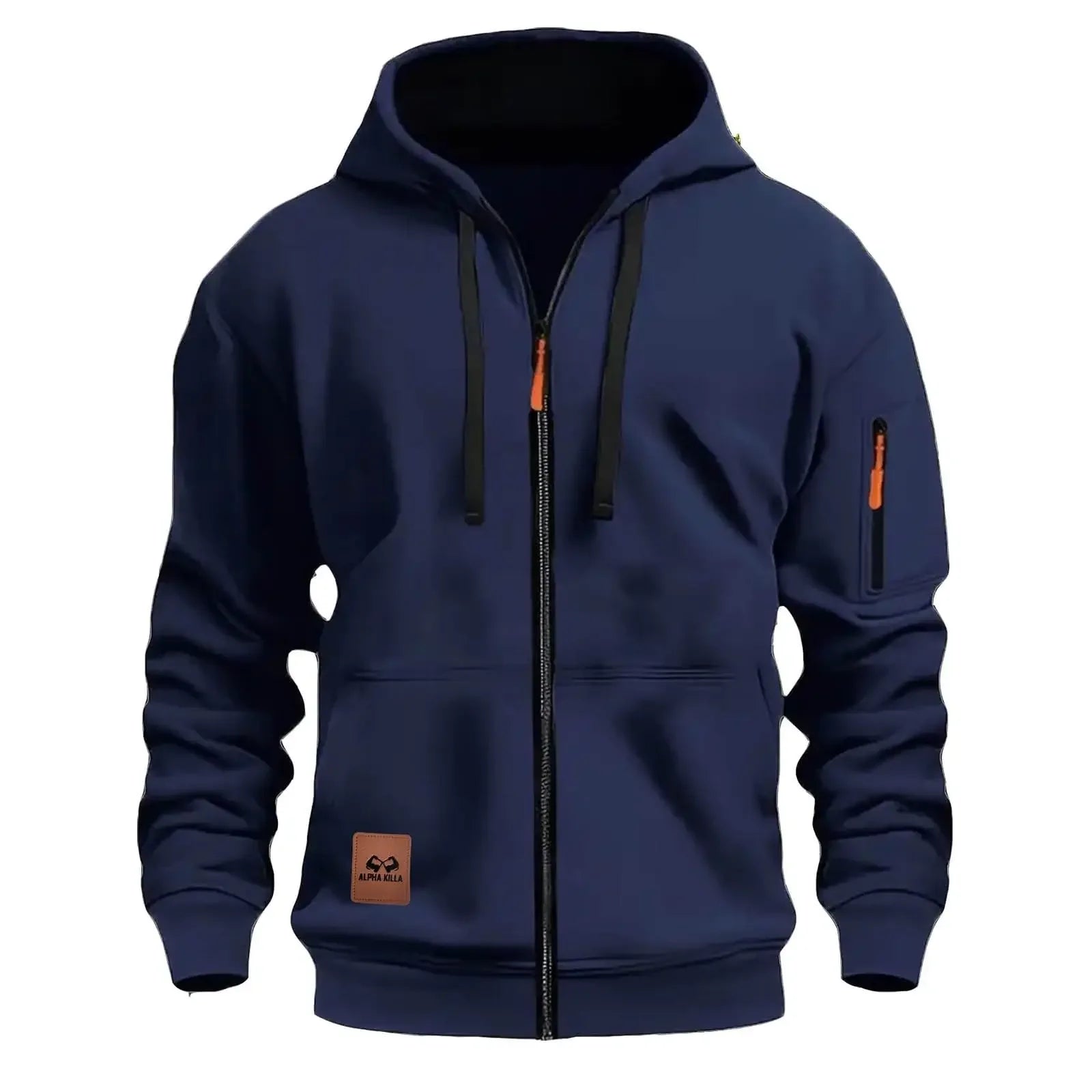 Men’s Outdoor Hooded Jacket with Zipper Pockets