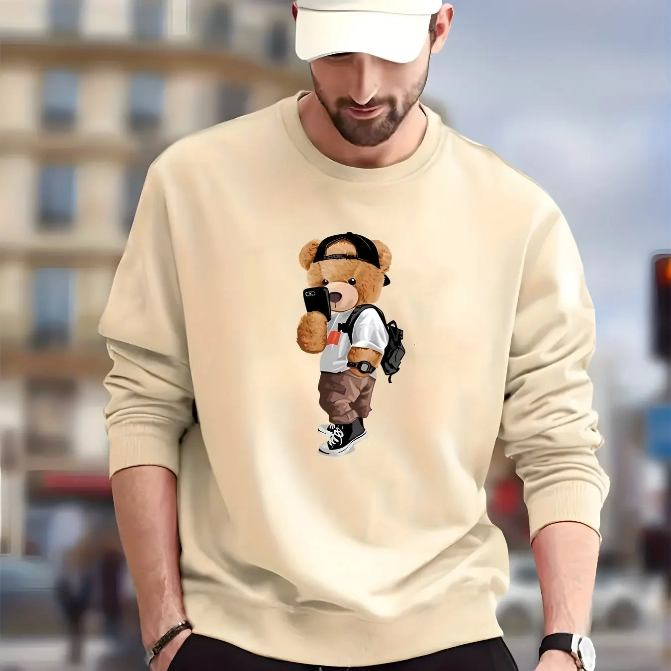 Teddy Bear Graphic Sweatshirt