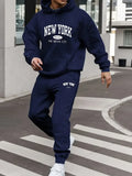 Men’s Velvet Hoodie Set – New York Print