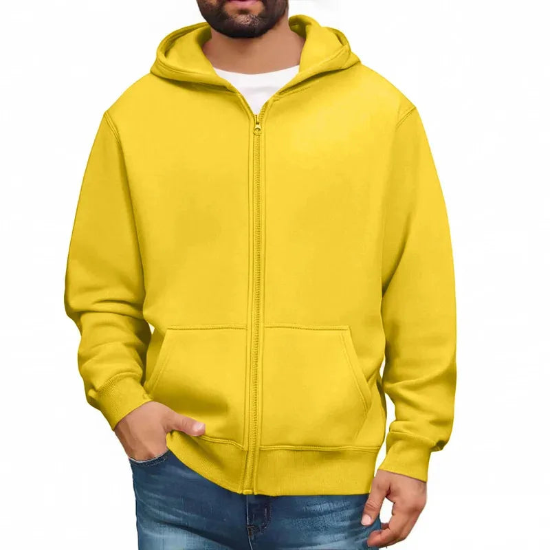 Men’s Basic Hooded Sweatshirt Jacket
