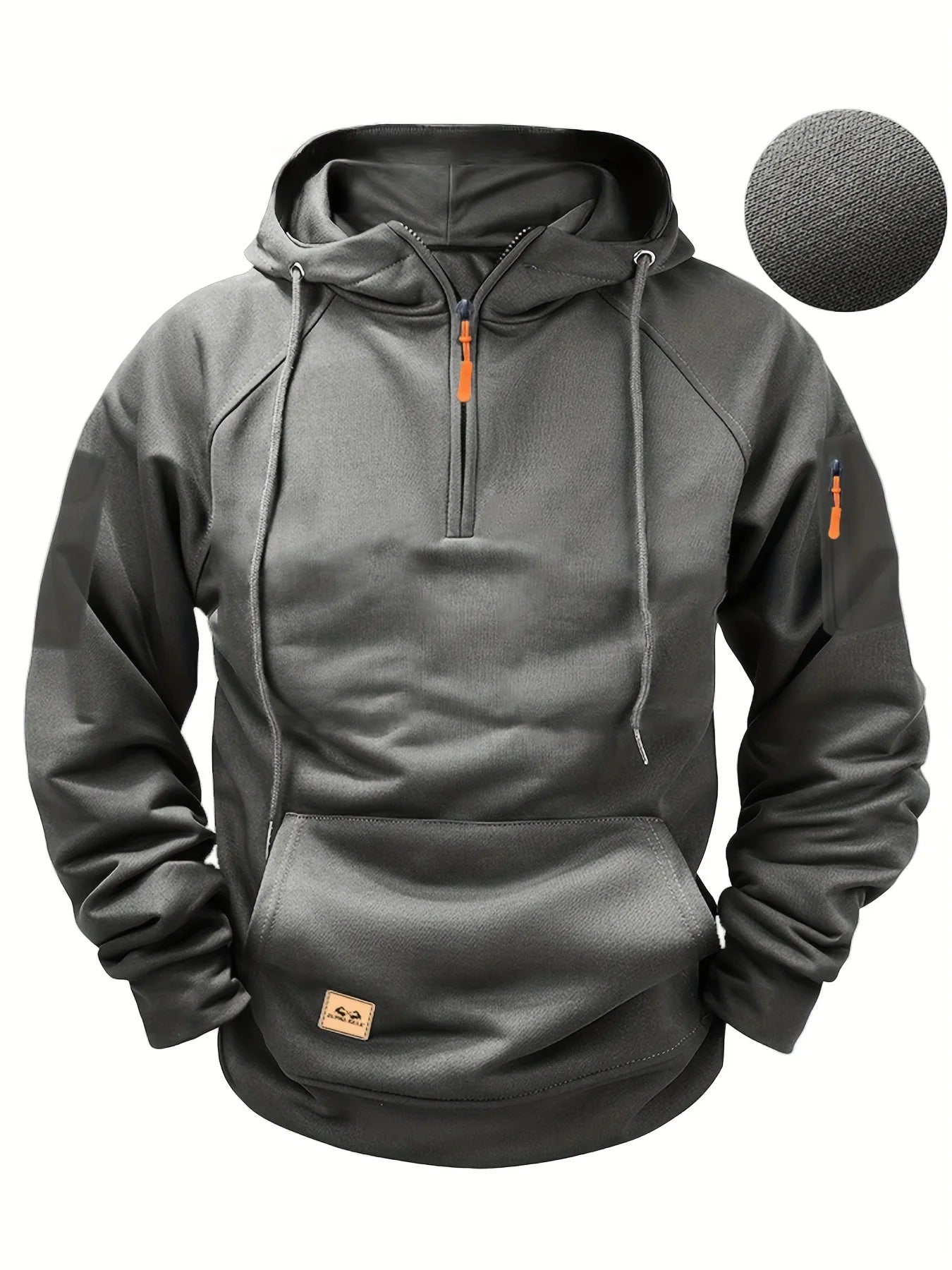 Men’s Sports Hoodie with Arm Zipper Pocket